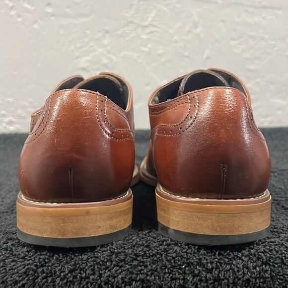 🔥🔥 STACY ADAMS Dunbar Wingtip Oxford Brown Dress Shoes - Men Sz 8M - PERFECT! - Picture 4 of 15
